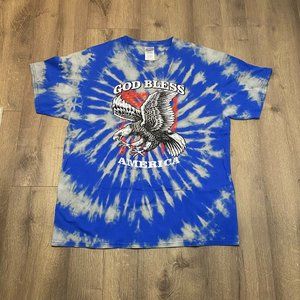 God Bless America Bleach Dye T-Shirt